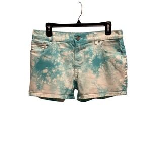 Tie-dye shorts Teal and White summer shorts